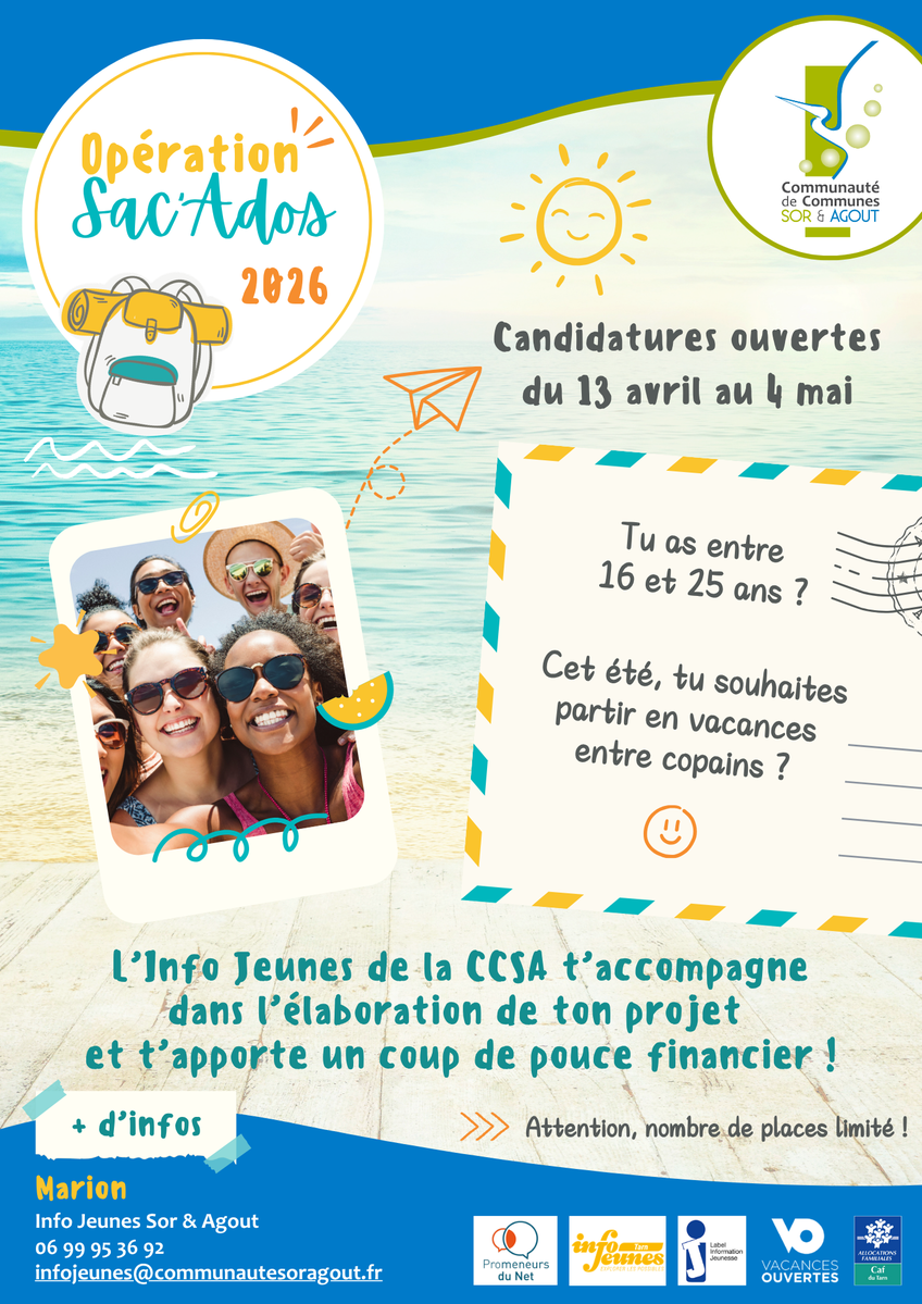 Op&eacute;ration Sac Ados 2026