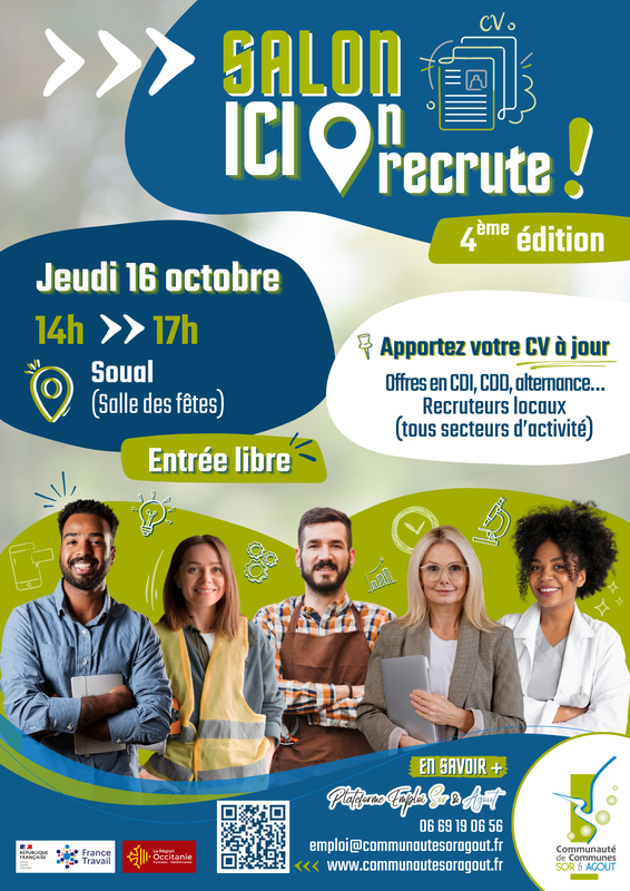 Affiche  a4- Ici on recrute 2025