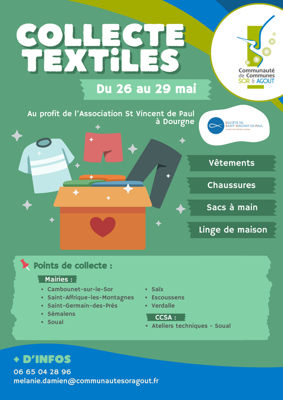 Affiche collecte textile 2026