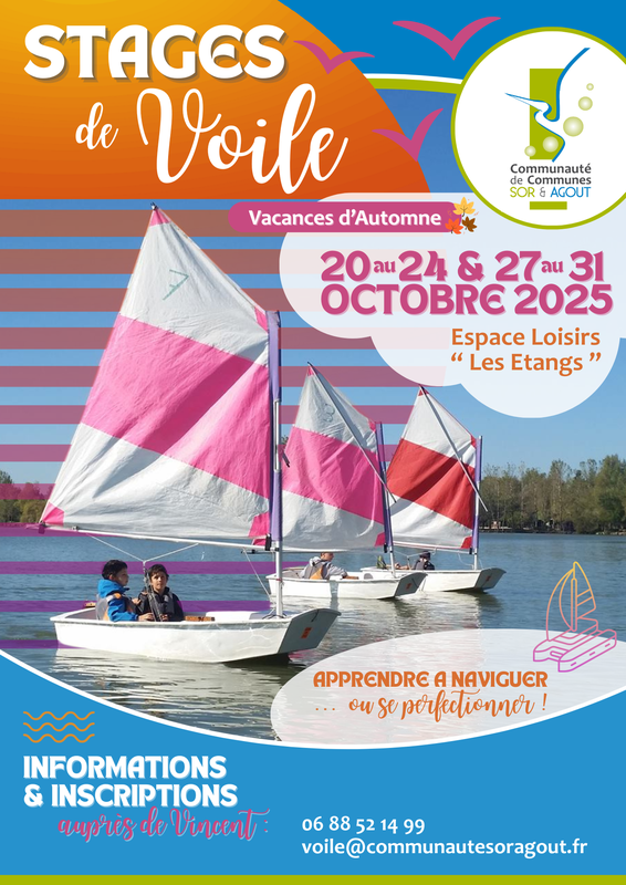 Affiche - Stage Voile Octobre 2025