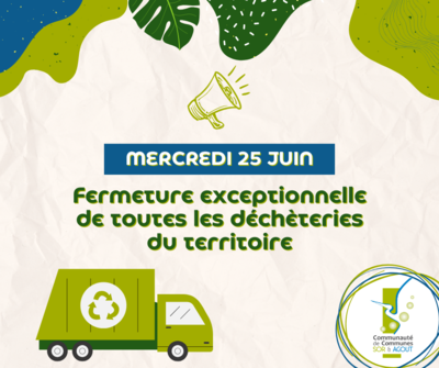 fermeture déchèteries